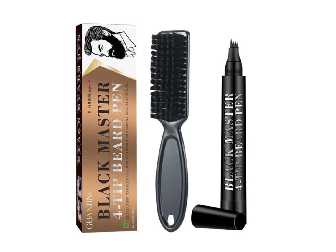 Conjunto de caneta para preenchimento de barba e caneta para barba à prova dágua para acabamento de barba g4977 S/MARCA