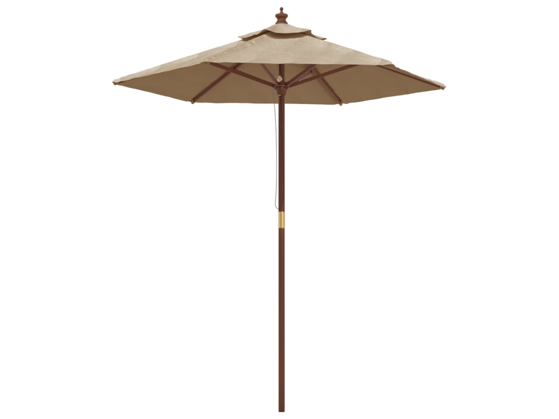 Guarda-sol de jardim VIDAXL Cinzento-acastanhado (196x231 cm)