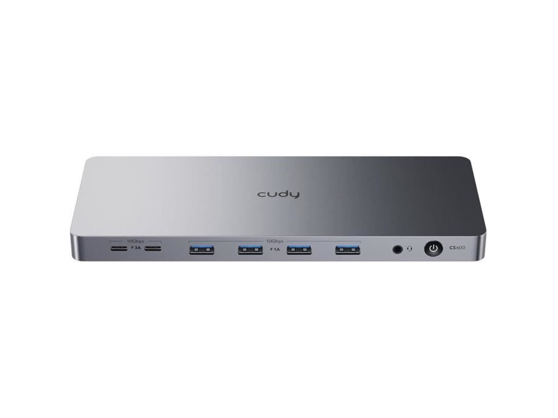 Estação De Anexação Cudy Cs700 Duplo Ecrã 4k 60 Hz 13 Em 1 Usb C 10 Gbit/s