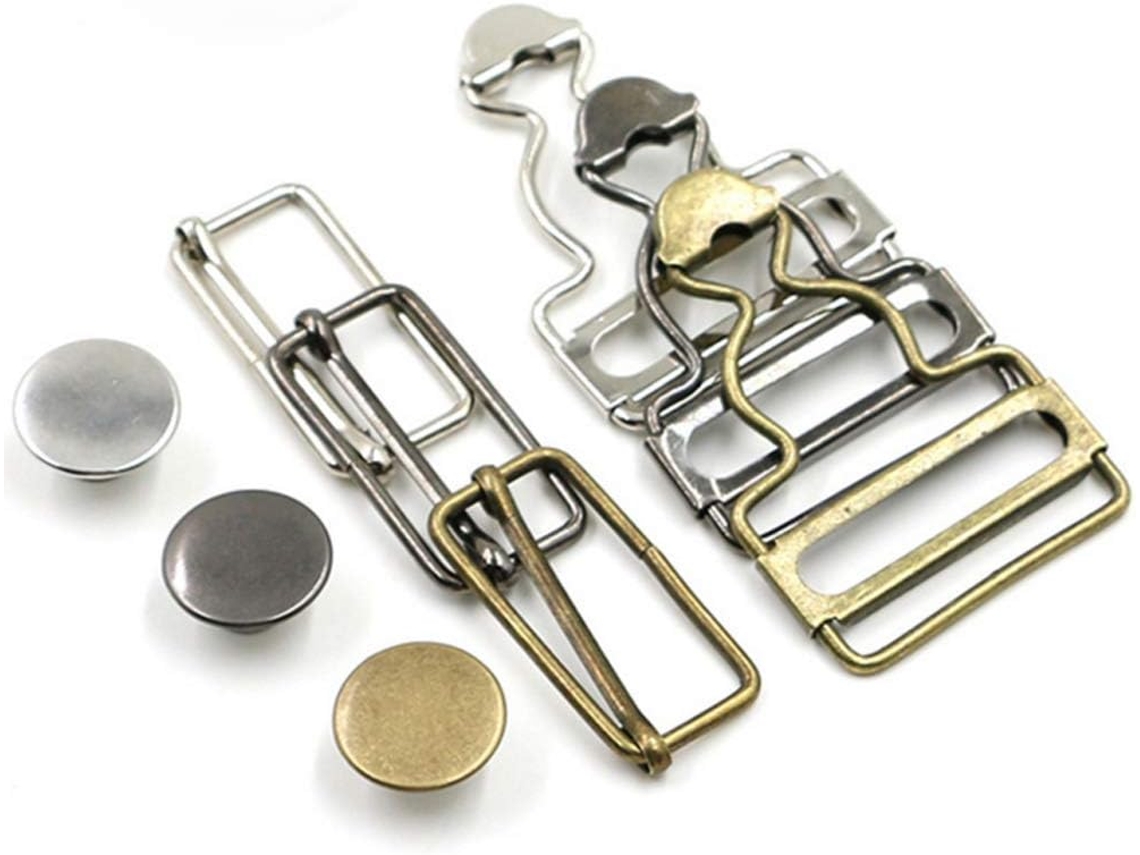 Conjunto Com 6 Fivelas De Reposição Para Suspensórios (38 Mm)