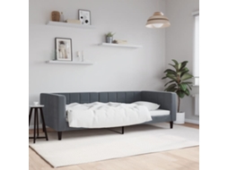 Sofá cama 90x190 cm Terciopelo Gris Oscuro