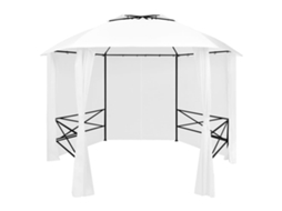 Vidaxl Tenda De Jardim Com Cortinas 360x312x265 Cm 180 G/m² Branco