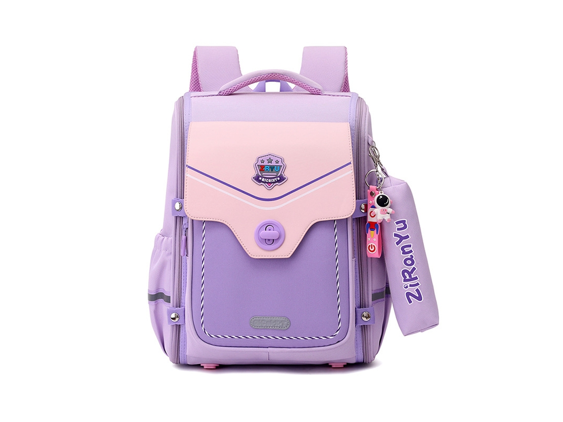 Mochilas Que Protegem A Coluna E Reduzem A Carga Nos Ombros Dos Estudantes.pingente Grande Roxo Para Alunos Do 3º Ao 6º Ano.