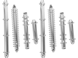 Conjunto de 8 peças de mecanismos de corrente em pastas metálicas Prate A4 A5 A6 A7, anéis de 2 cm e clipes.
