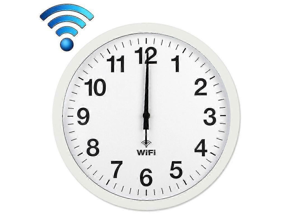 Relógio De Parede Com Sincronização Automática Via Wi-fi, 12 Polegadas