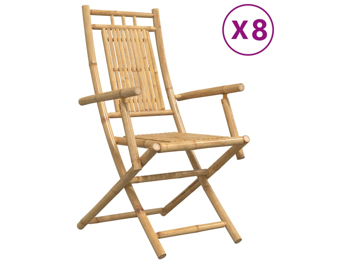 Folding Chair, Folding Chairs Vidaxl Marrom Bambu (n/a)