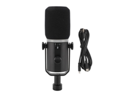 Microfone dinâmico com interface dupla USB XLR e padrão polar cardioide EOOCOO