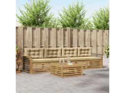 Vidaxl Conjunto De Sofás Para Exterior 5 Unid. Branco E Bege