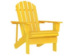 Vidaxl Cadeira Adirondack Para Jardim Abeto Maciço Amarelo