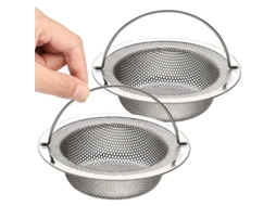 Filtro De Pia De Aço Inoxidável 304 Com Alça, 11 Cm, Microperforações De 1 Mm, Antiobstrução