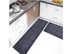 Rebe alfombra Larga Cocina Lavable Antideslizante Suave para Cocina Entrada Terraza Gris 50x80cm