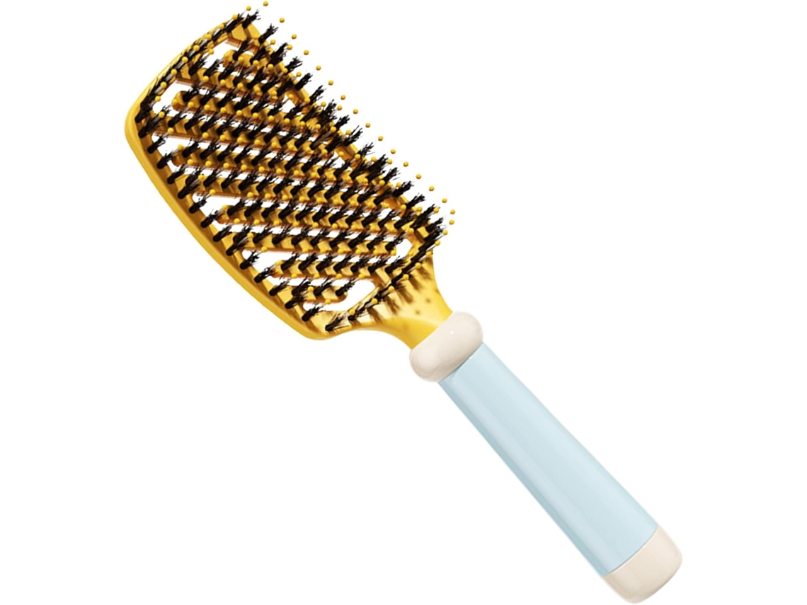 Escova De Cerdas Genéricas, Escova Alisadora Antiestática Para Alisar O Cabelo Mulheres E Homens, Ideal Para Penteados