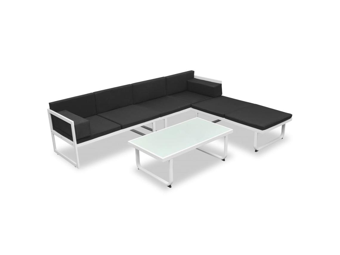 Garden Sofa Set, Garden Sofa Sets Vidaxl Preto Alumínio (n/a)