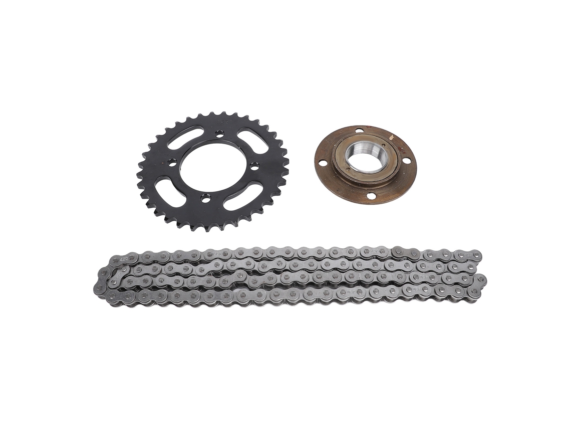 Mali kit de engrenagem e corrente 420, 76 links, traseira 35d, aço, para moto e kart