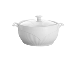 Panela Grande De Cerâmica Para Sopa Com Tampa, Design Elegante Em Relevo, Própria Para Micro-ondas E Lava-louças.
