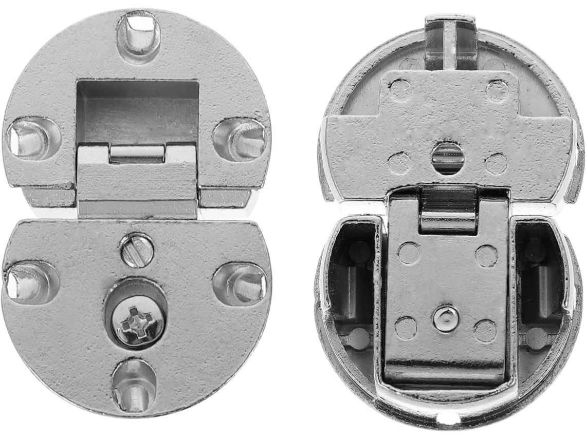 Conjunto De 4 Dobradiças Liga Zinco Com Abertura Articulada 90 Graus,