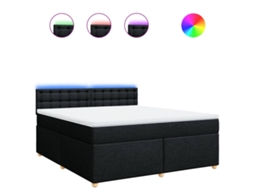 Box Spring Bed, Box Spring Beds Vidaxl Preto Tecido (180 X 200 Cm)