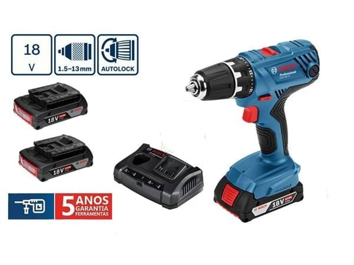 Berbequim com percussão BOSCH GSB 18V-21 Professional