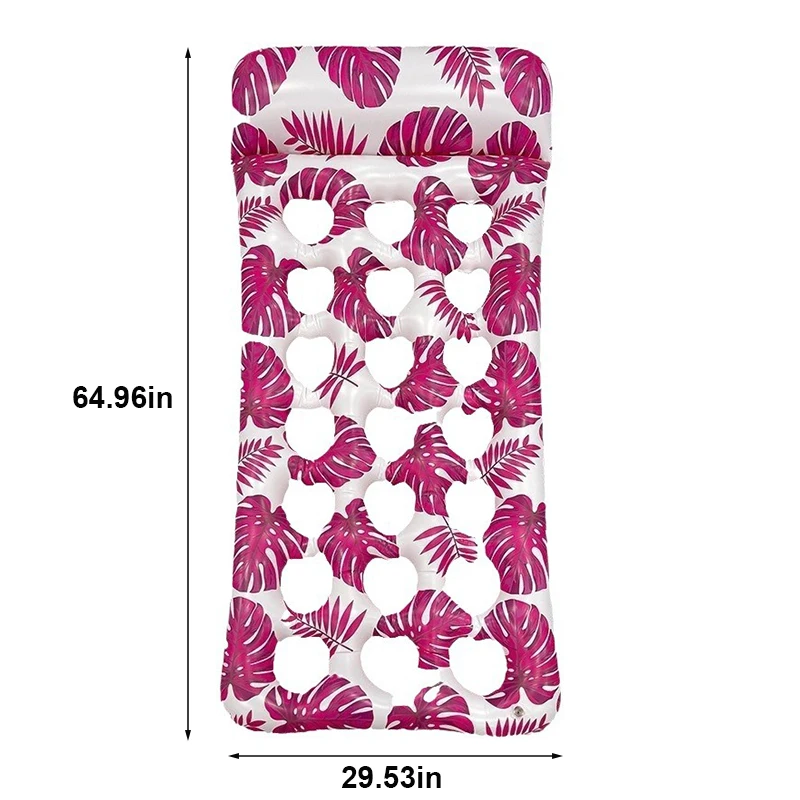 (vermelho-1) Cama Flutuante Inflável, Boia, Cama De Lazer Aquática, Colchão De Ar Para Natação