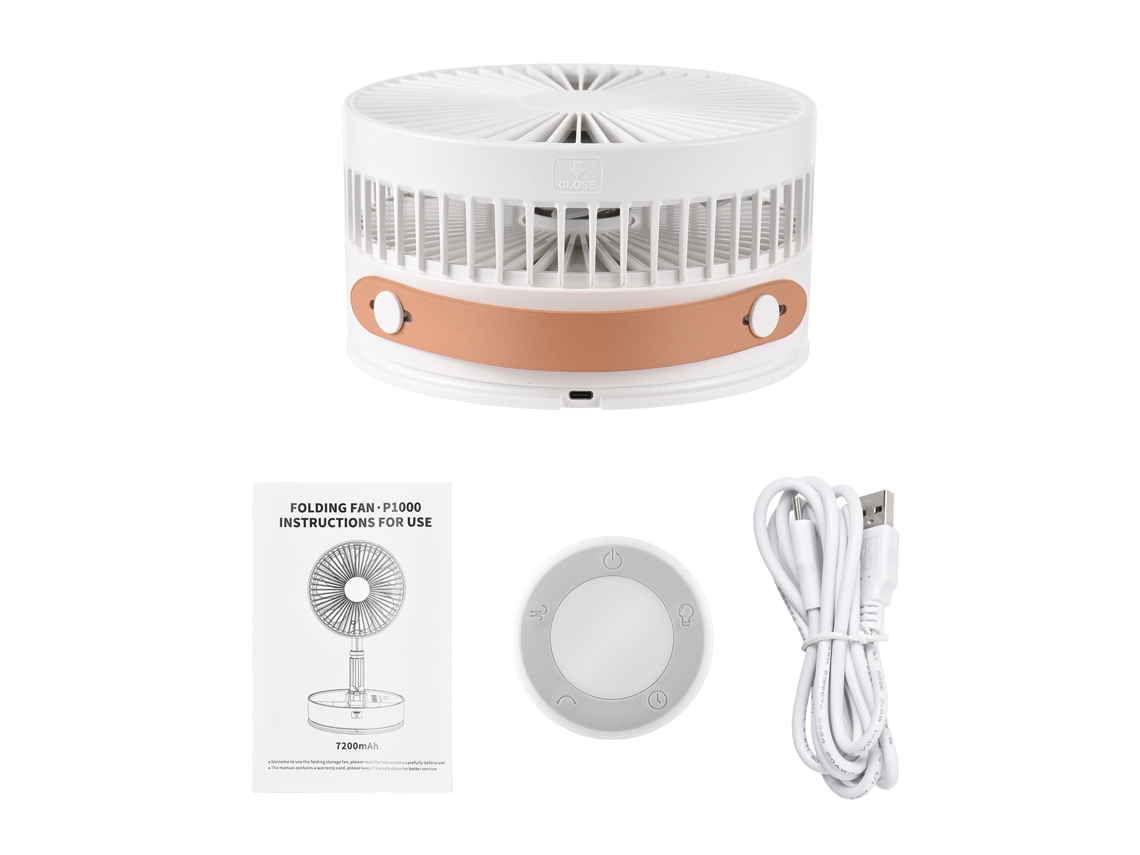 Ventilador Portátil Plegable Con Batería Recarregável 7200mah