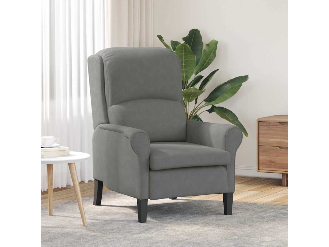 Vidaxl Poltrona Cinzento Escuro 76 X 94 X 102 Cm Microfibra