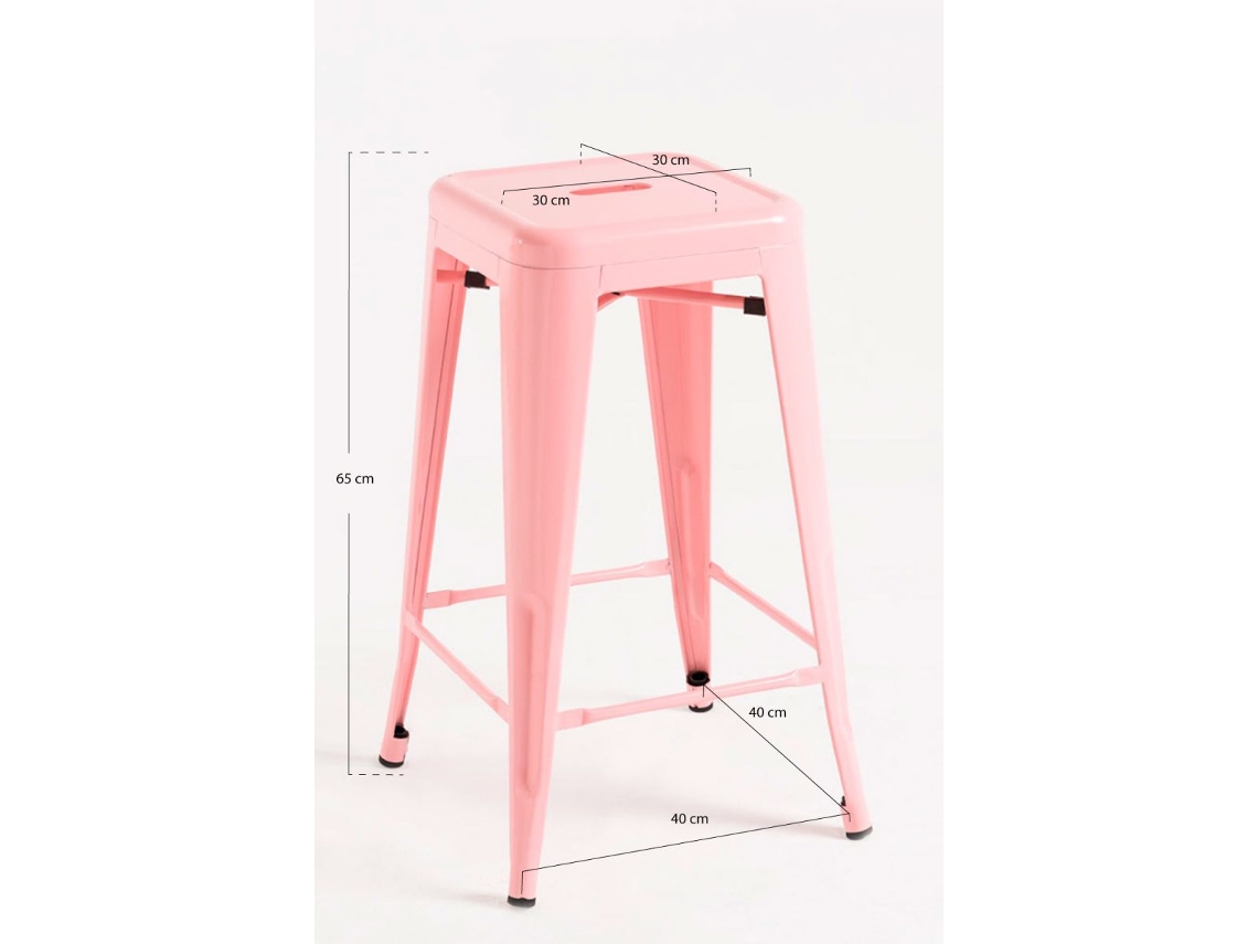 Banco Torix Baixo 65 Cm - Rosa