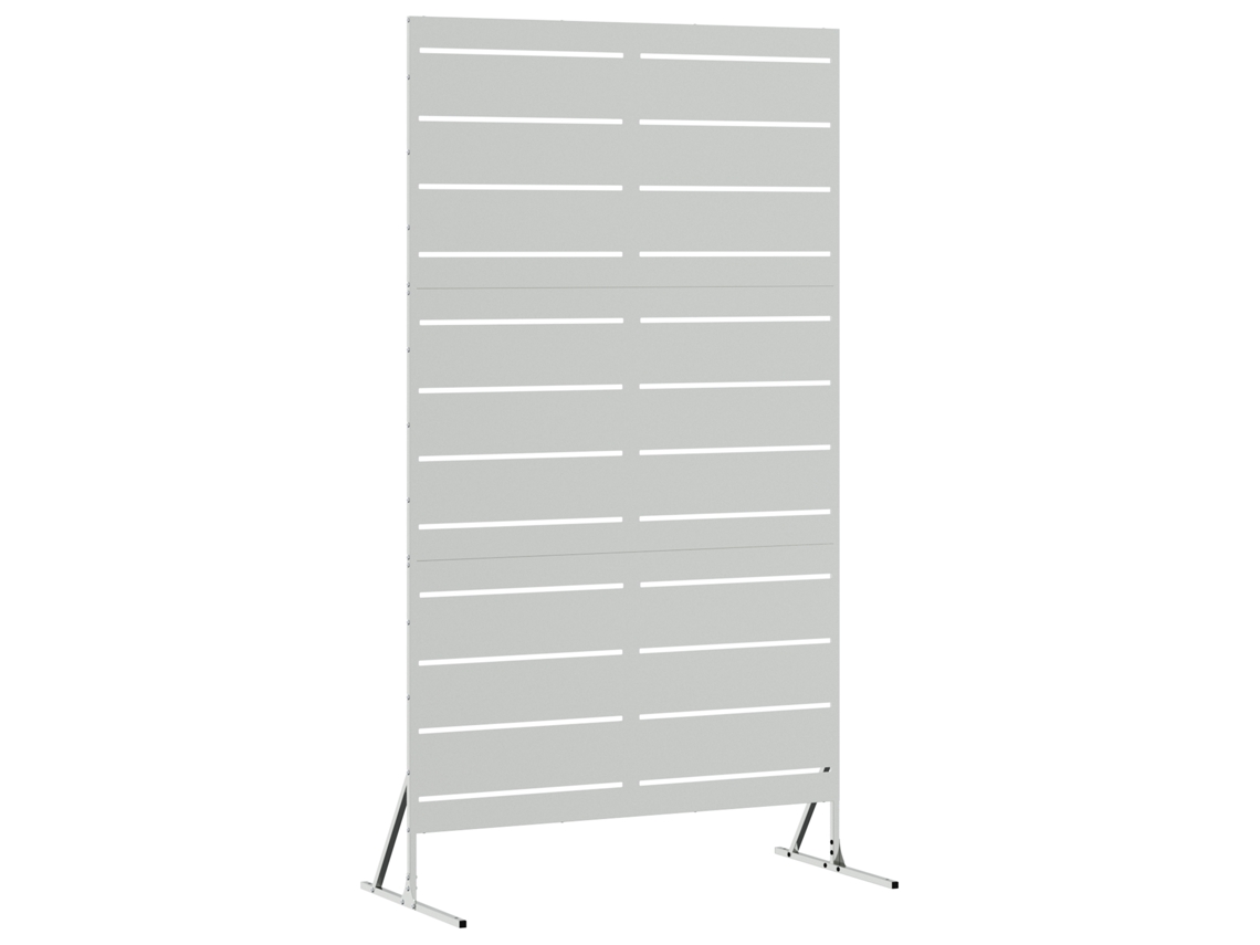 Conjunto 1 Protetor De Privacidade Vidaxl Prateado Aço (100 X 50 X 180 Cm)