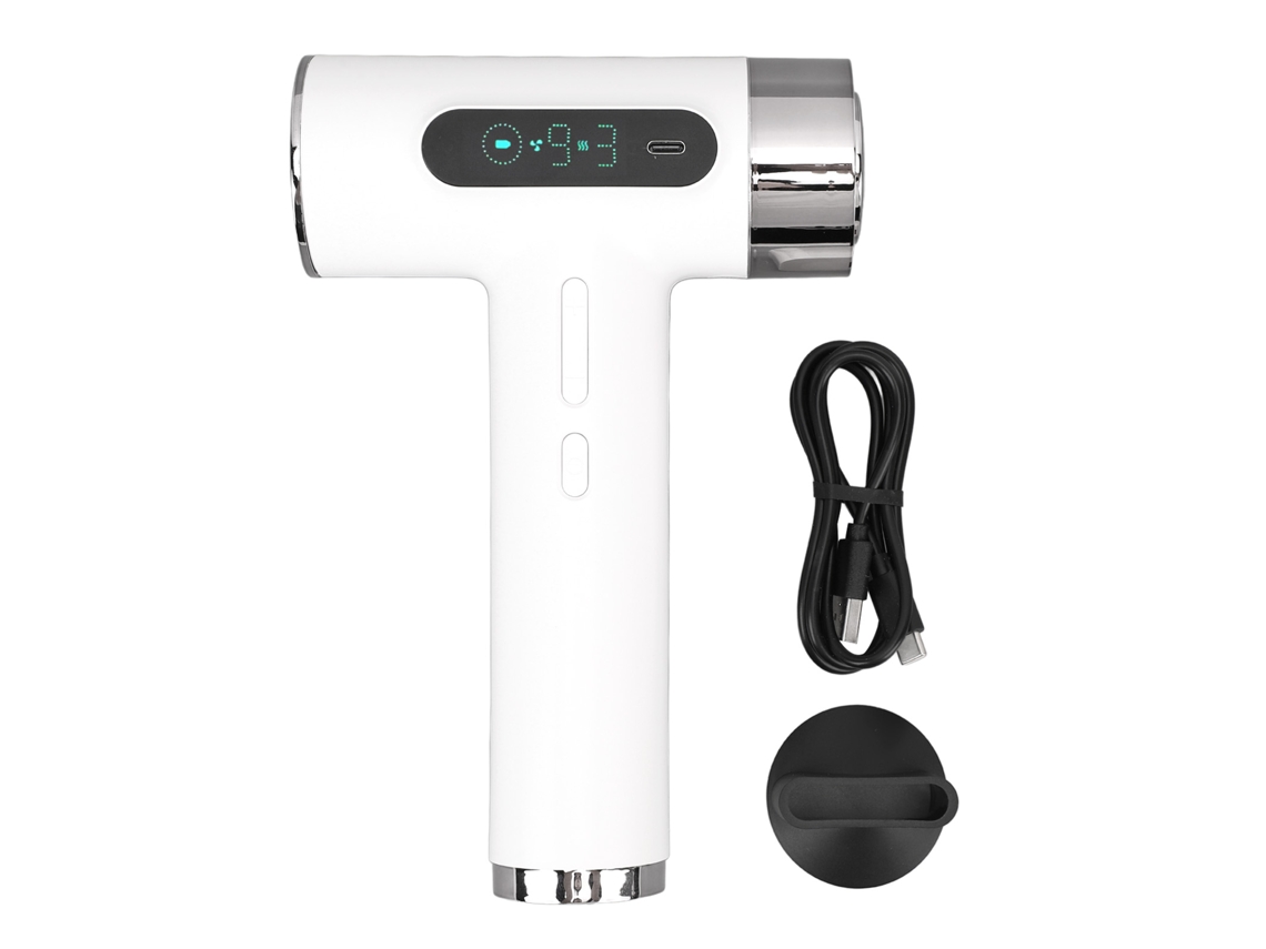Secador De Cabelo Sem Fio 300w 100000rpm Usb Recarregável 9 Velocidades De Vento 3 Temperaturas Ajustáveis Secador De Cabelo Portátil Para Dormitório