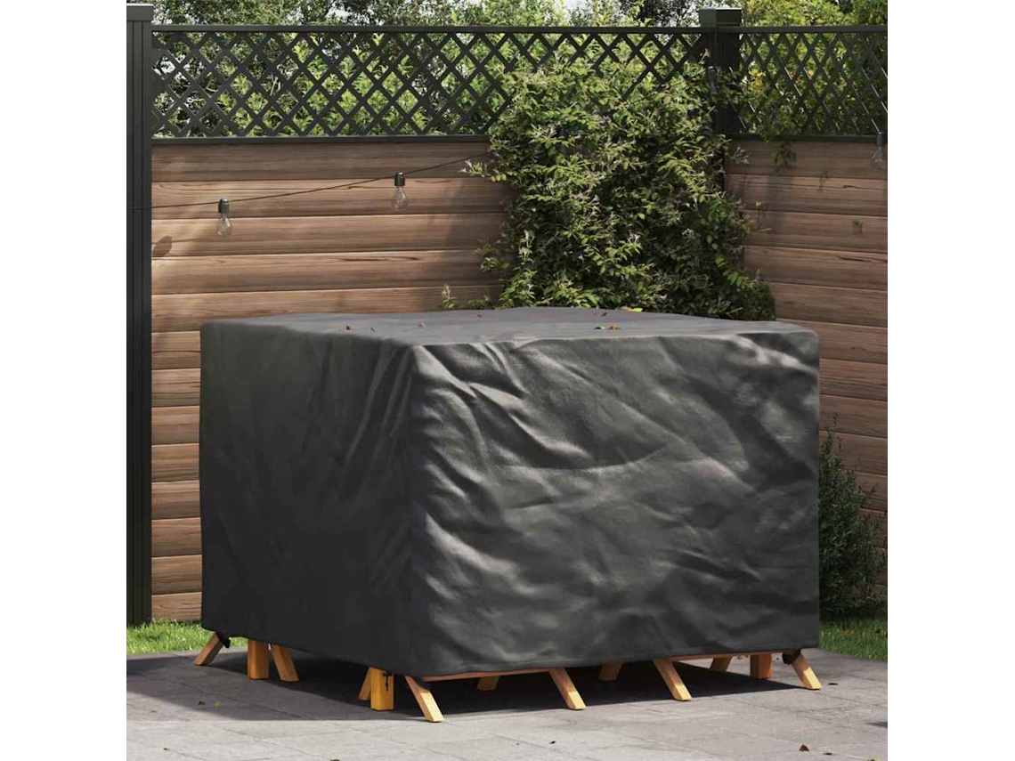 Vidaxl Capa Para Móveis Preto 125 X 125 X 74 Cm Tecido Oxford 210d