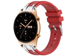 Pulseira De Silicone Royal De 22 Mm Com Fecho De Liberação Rápida Prateado