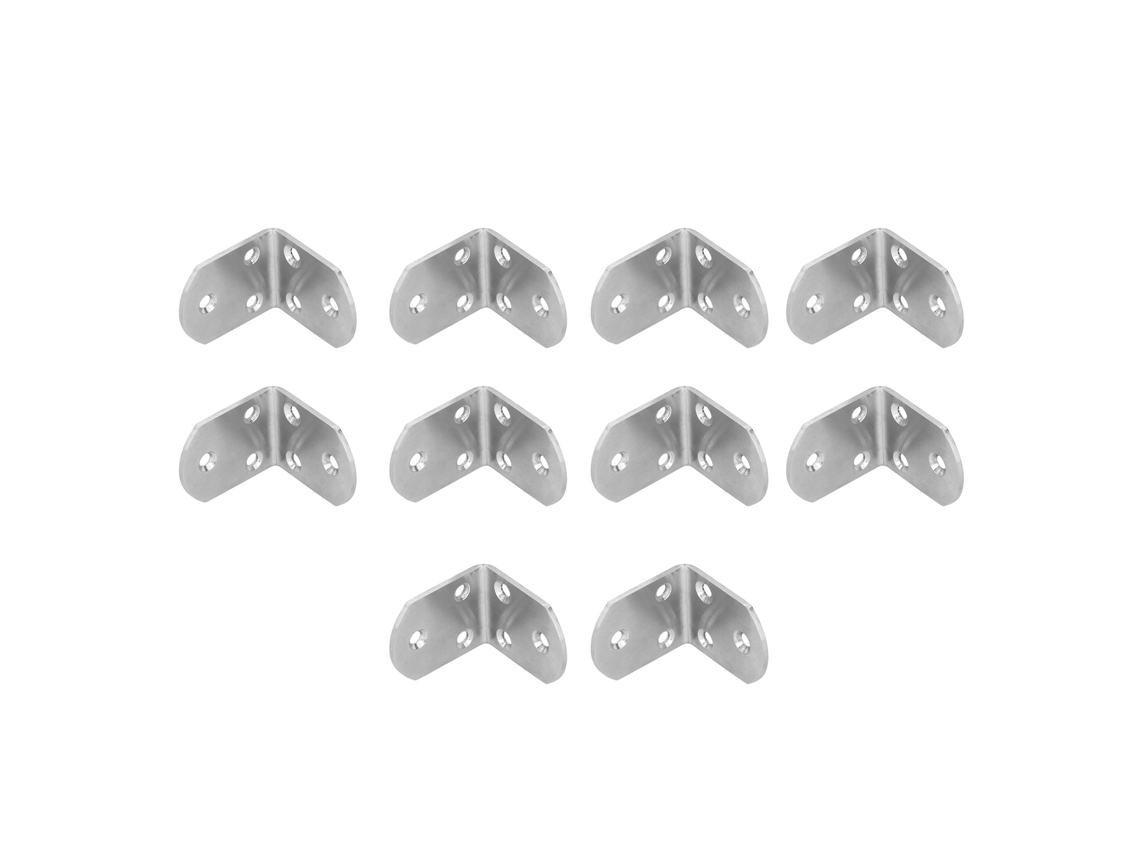10 Peças Suporte Ângulo Inox Espesso Prateleiras Móveis