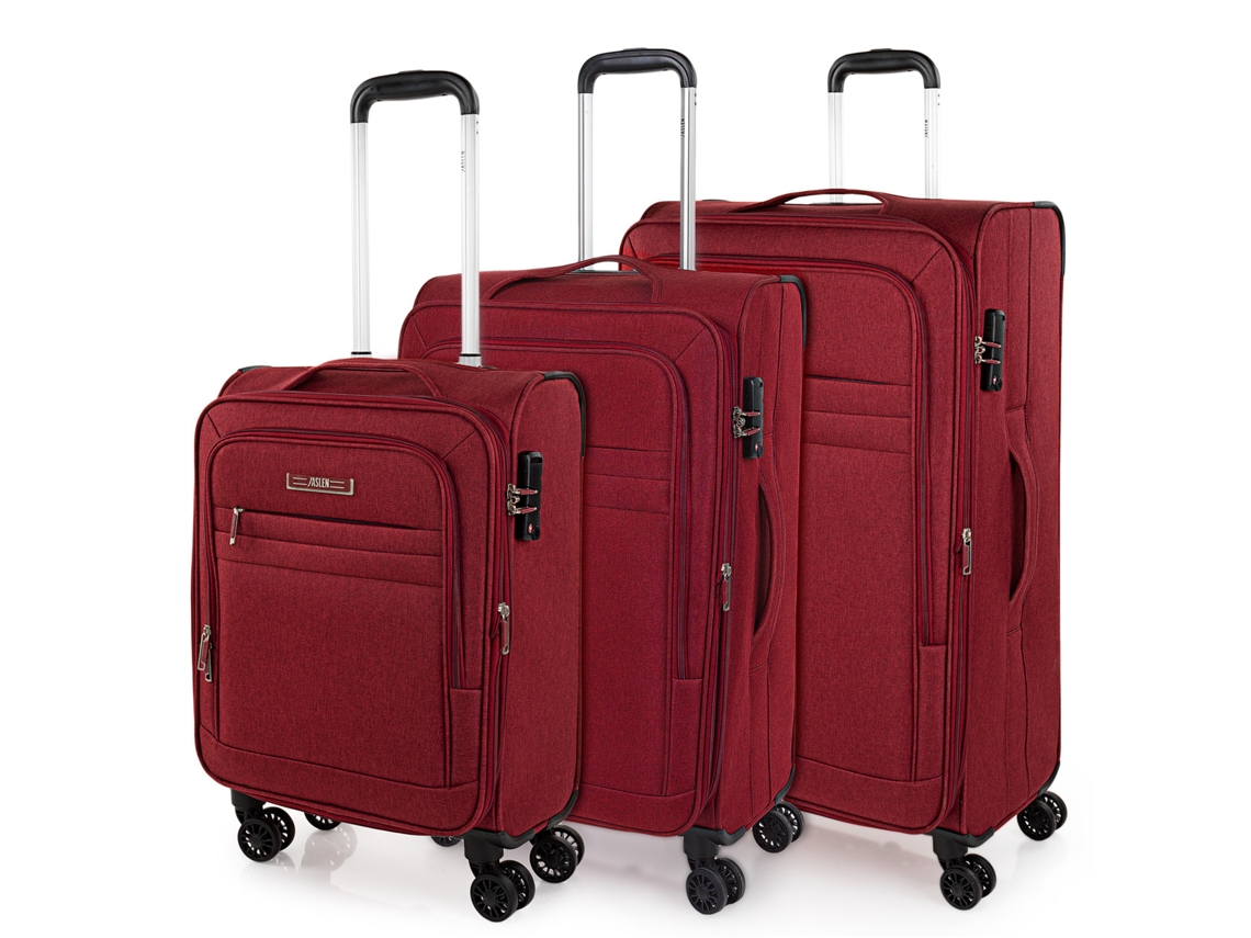 Conjunto de Malas Semi-Rígidas Eva JASLEN Brighton Garnet 46 5X78X29 Cm 82 5L