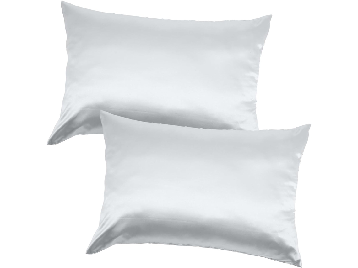Conjunto de 2 Fronhas Poliéster, Fronha Cor Sólida para Quarto, Substituição com Zíper Fácil CHABERLU
