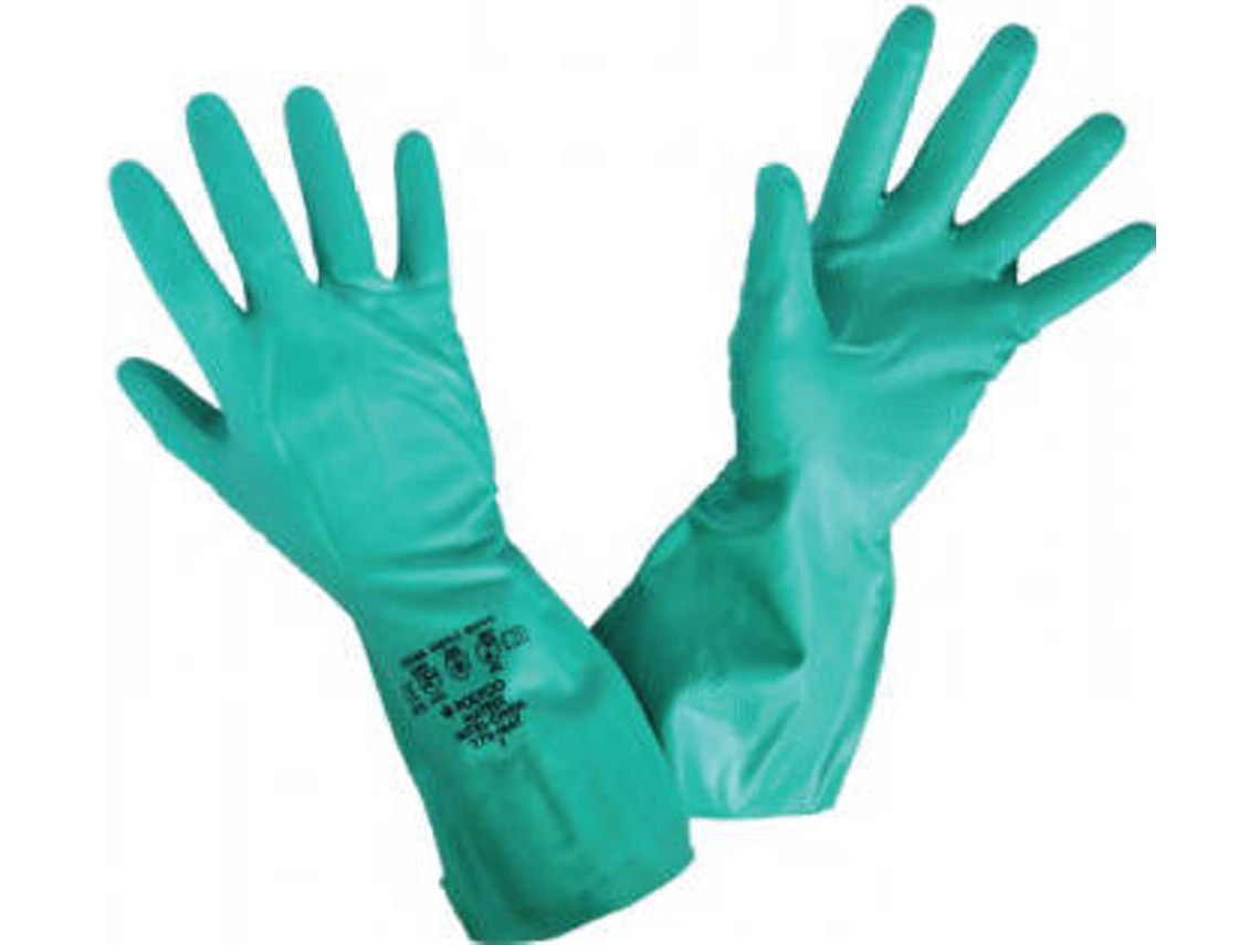 Luva CHEMITOOL SAFETY Nitrilo Verde Interior Algodão