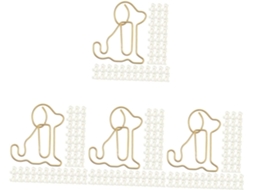 Conjunto de 400 clipes de papel metálicos Imikeya, criativos e adoráveis em formato de cachorrinho, perfeitos para organização.