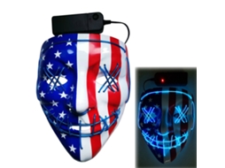 Máscara Iluminada Azul Bateria Não Incluída