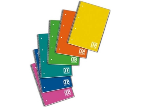 Caderno  One Color Multicor (A4 - Quadriculado)