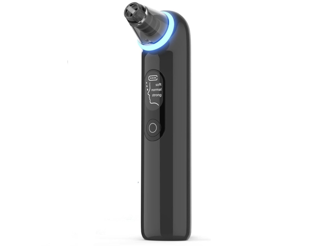 Vácuo Com Luz Azul, Extrator Elétrico De Cravos E Comedões - Preto