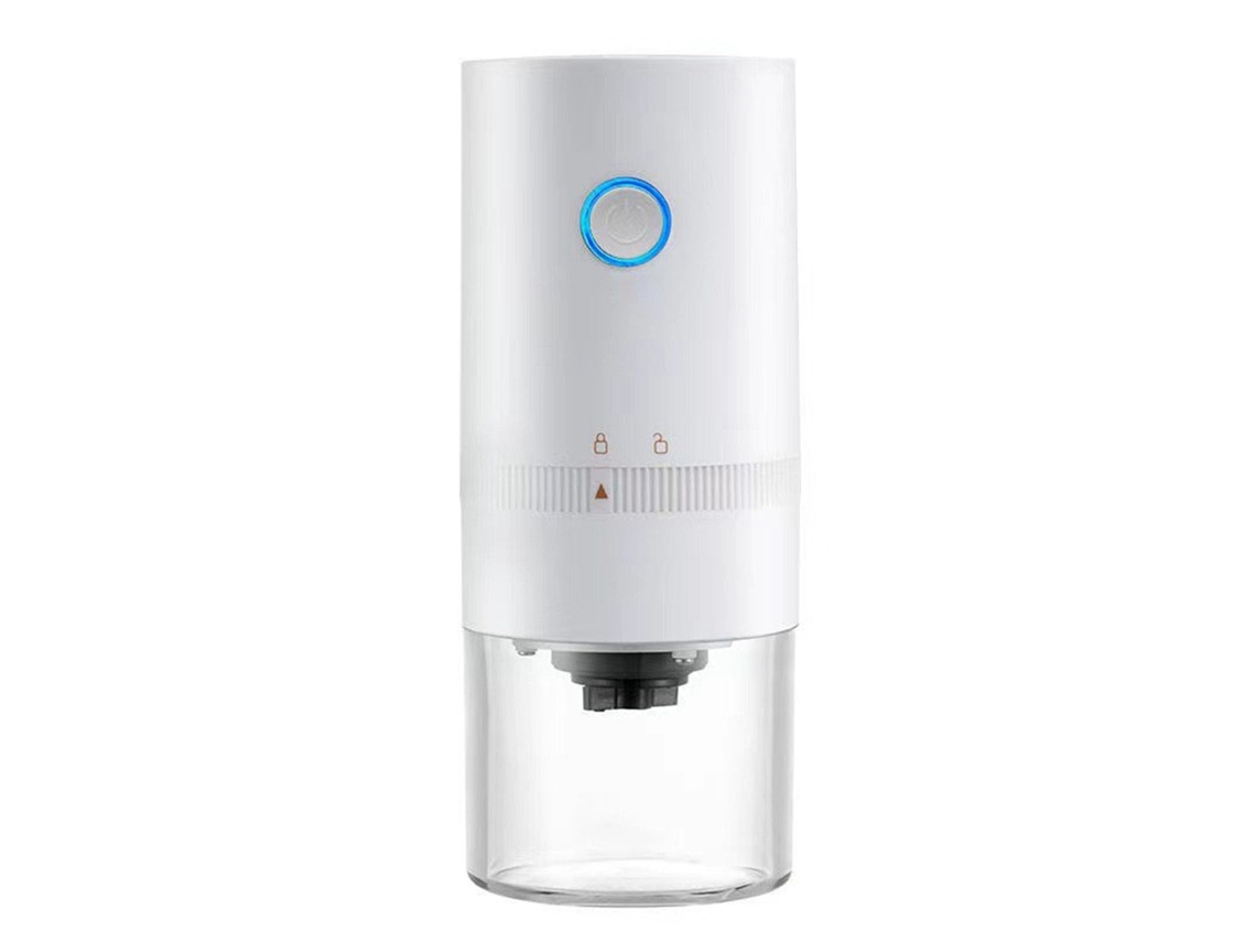 Moedor de Grãos de Café com Carregamento Usb Ajuste Contínuo com Um Clique Início Automático Moedor de Café Elétrico de Longa Vida Útil para Casa-Bran