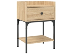 Bedside Table, Bedside Tables Vidaxl Marrom Madeira Processada (n/a)