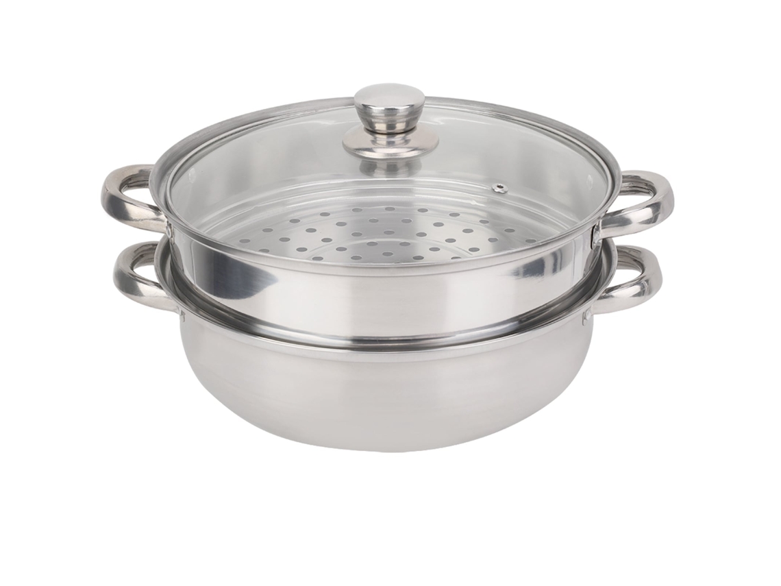 Panela de Vapor LAXISCREED 27cm 2 camadas Inox