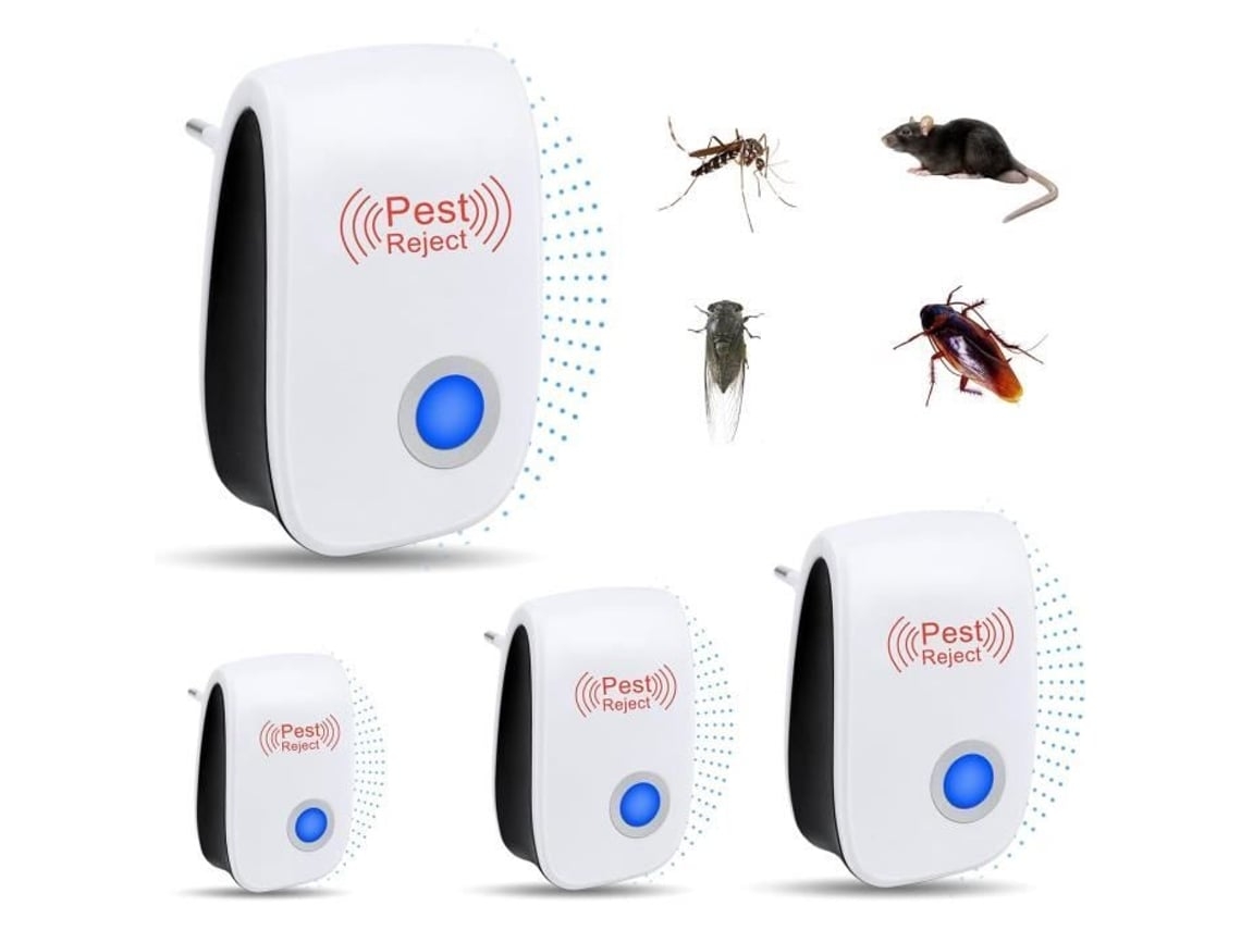 Repelente ultrassônico para roedores STELASPLEN, 4 unidades, contra mosquitos, baratas e roedores