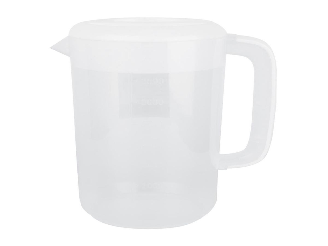Pote De Vidro Lurelia 1 Peça 4000 Ml Em Pp, Com Tampa, Com Pega, Transparente, Para Chá, Café