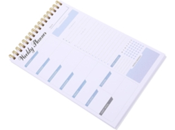 Agenda diária A5, papel branco, bloco de notas de folhas soltas fáceis de destacar, estilo simples.