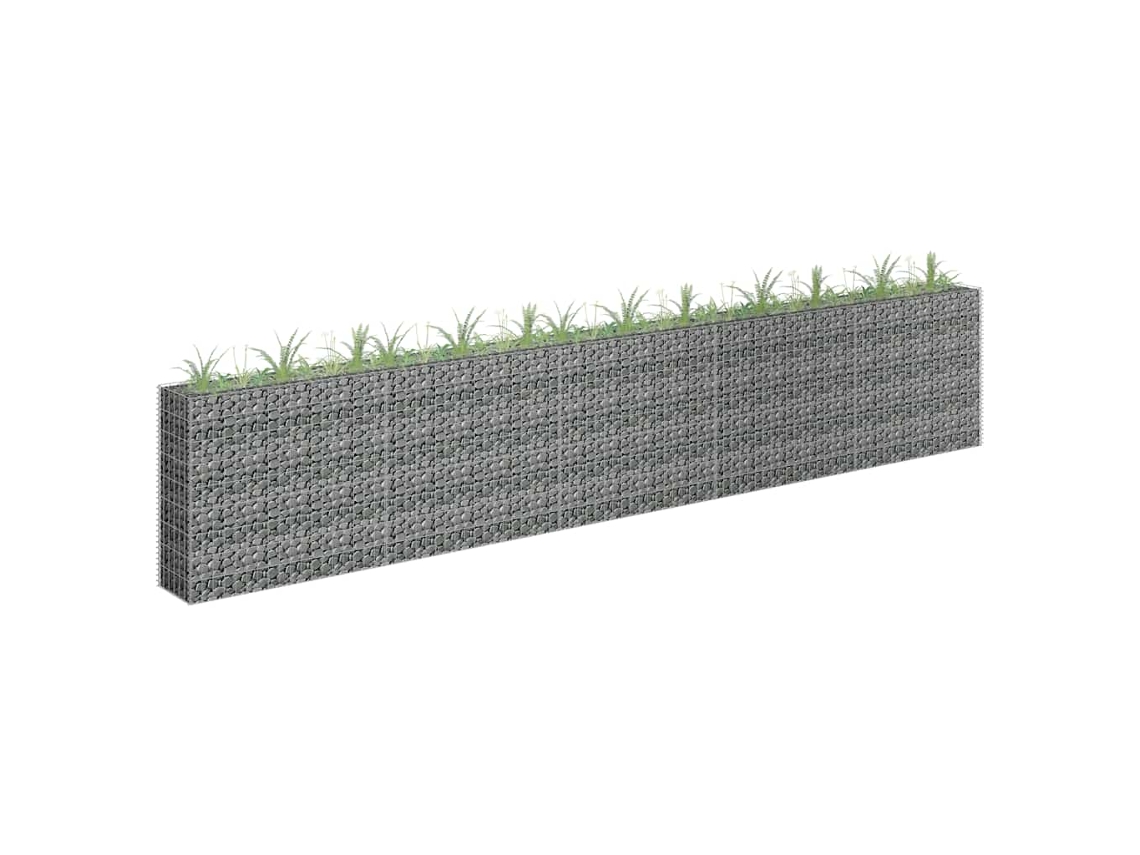 Vidaxl Canteiro Elevado/cesto Gabião 450x30x90 Cm Aço Galvanizado