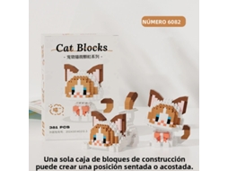 (estilo 6) Brinquedo De Blocos De Montar: Gato Laranja Miau Miau Com Vaca Prateada Em Degradê