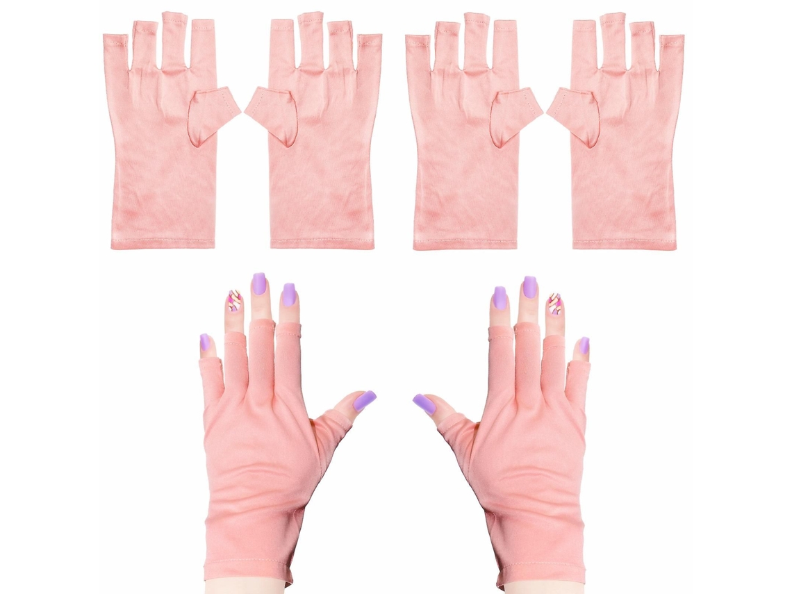 Luvas Anti Uv para Lâmpada de Gel Unhas, Proteção Manicures, Solar Mulhere S GOKOCO