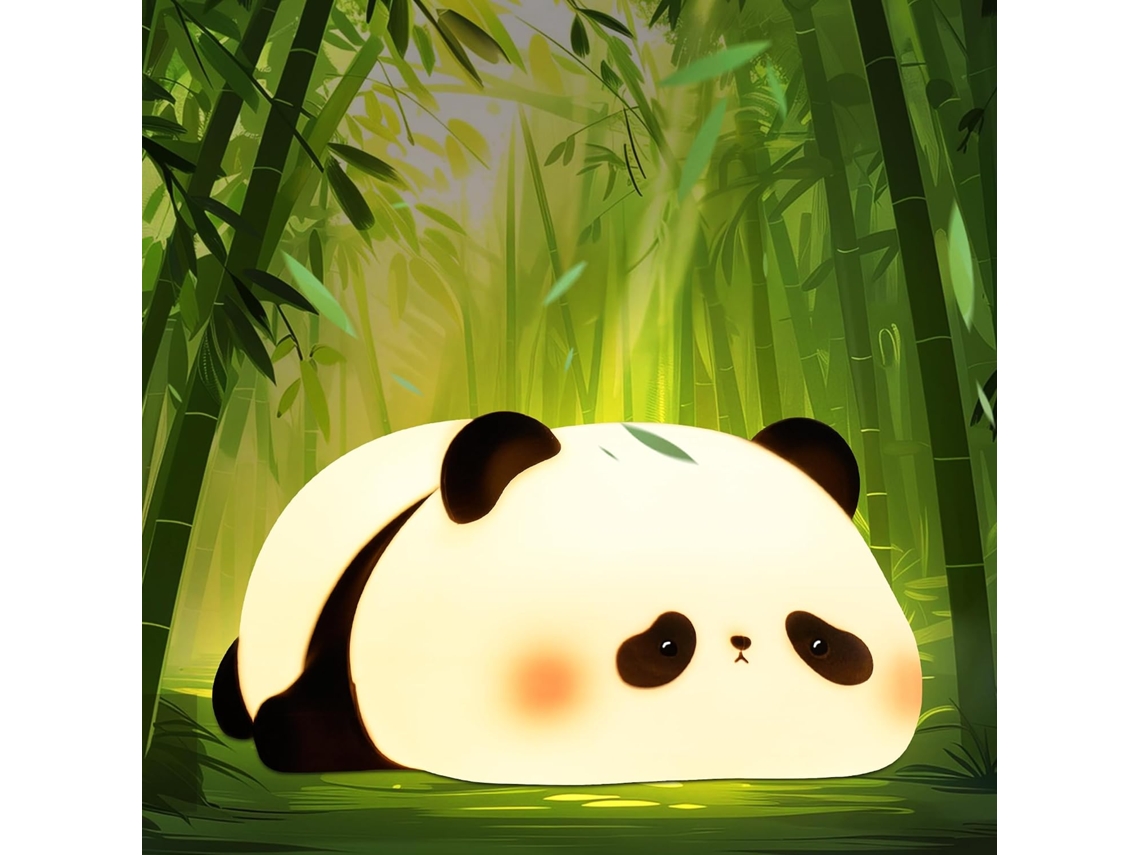 Luminária Noturna Led, Formato De Panda, Em Silicone, Recarregável, Temporizador, Para Quarto, Cabeceira, Sala De Estar E Ambiente Acolhedor