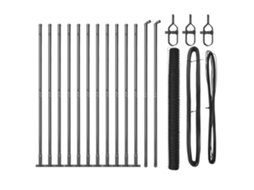 Conjunto 1 Poste De Cerca Vidaxl Cinzento Aço (25 X 1,4 M)