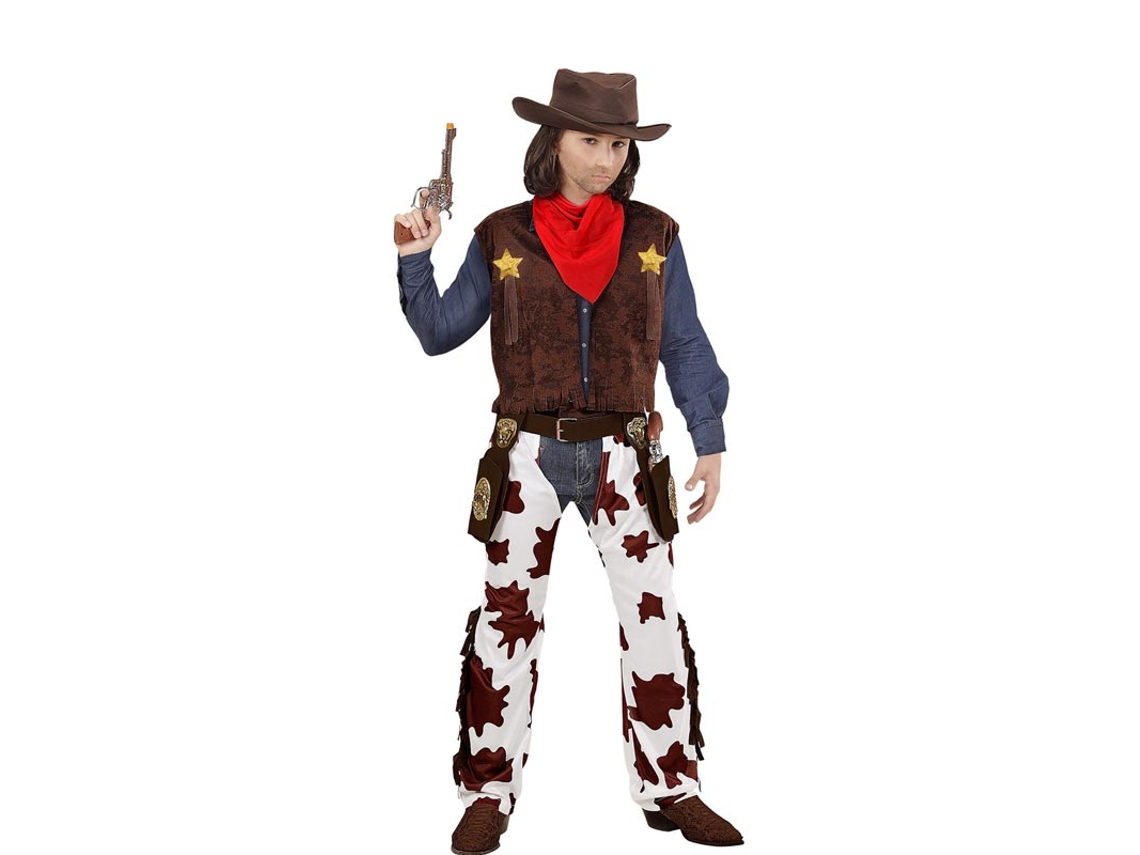 Fantasia de cowboy com bandana para crianças e adolescentes